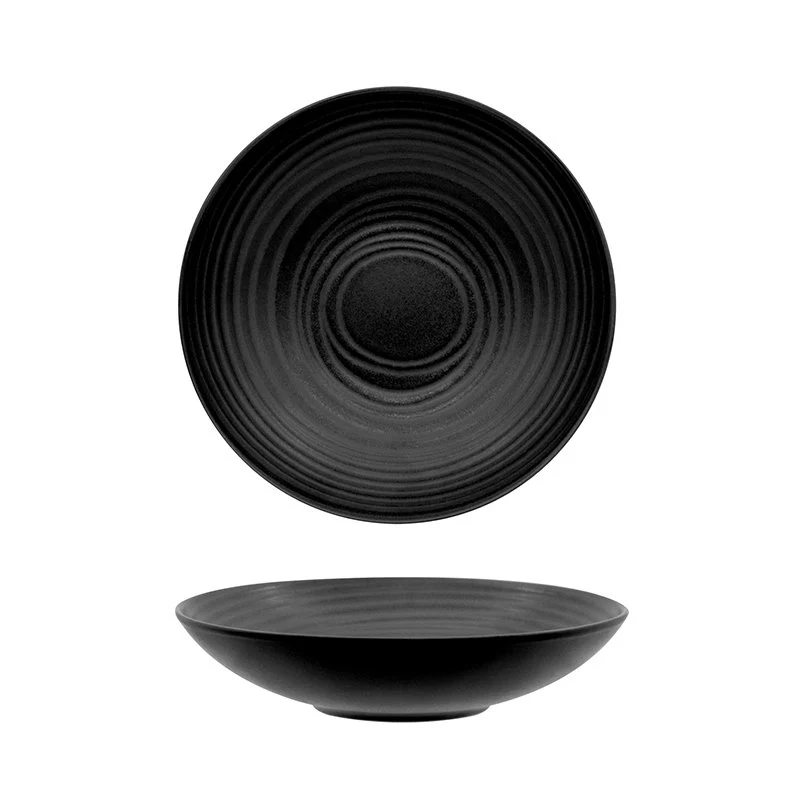22.4 cm - Lace Piatto Fondo In Stoneware - Set 4 Pz