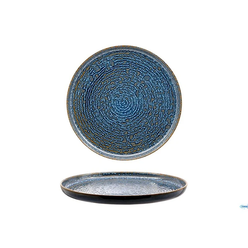 17.5 cm - Okeanos Piatto Piano In Stoneware - Set 4 Pz