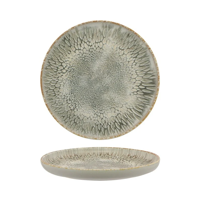 22 cm - Dust Piatto Piano In Stoneware - Set 4 Pz