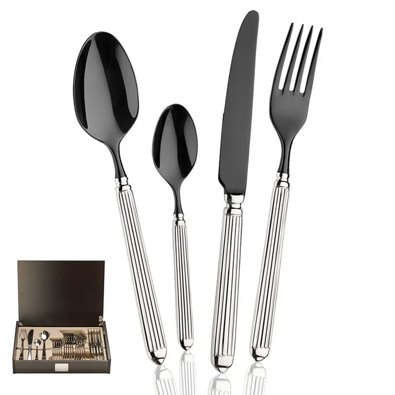 Ellade Servizio Posate In Acciaio Inox Forgiato - Set 24 Pz