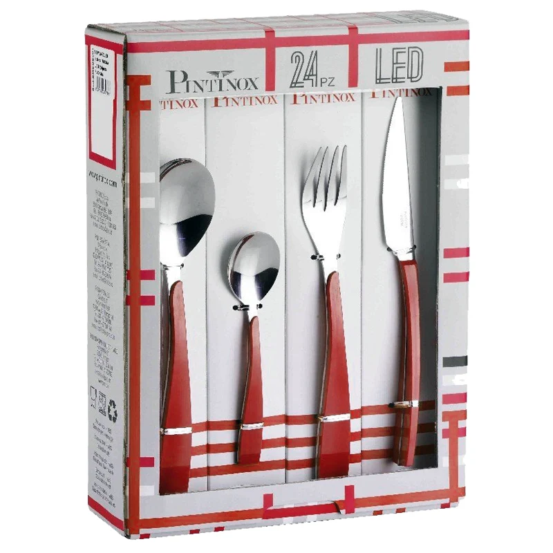 Led Servizio Posate In Acciaio Inox - Set 24 Pz