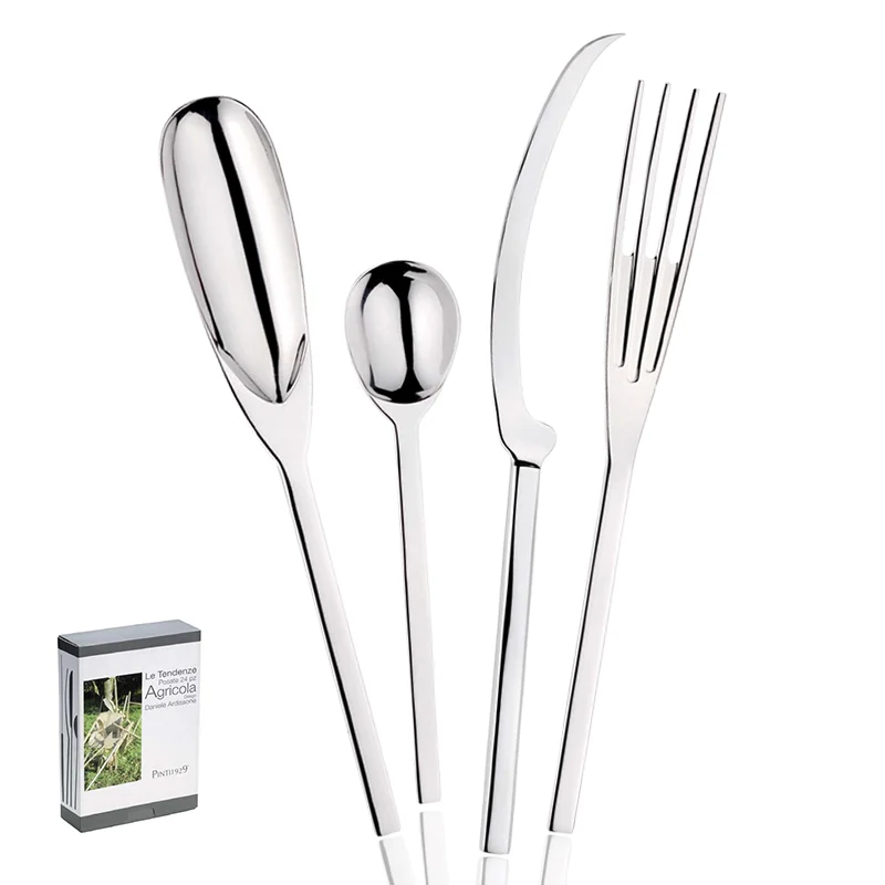 Agricola Servizio Posate In Acciaio Inox - Set 24 Pz