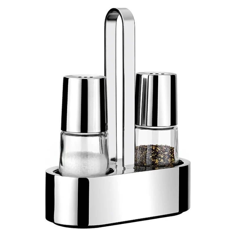 Bella Macina Sale E Pepe In Acciaio Inox - Vetro - Set 2 Pz