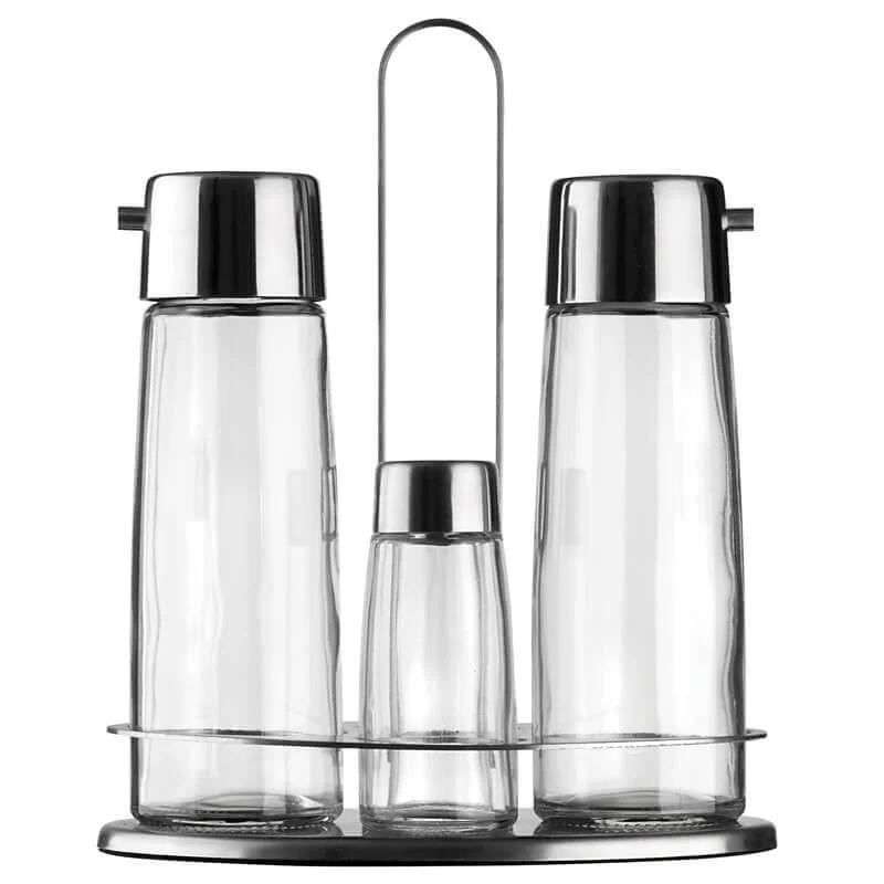 Taste Set Condimenti In Acciaio Inox - Vetro - Set 4 Pz