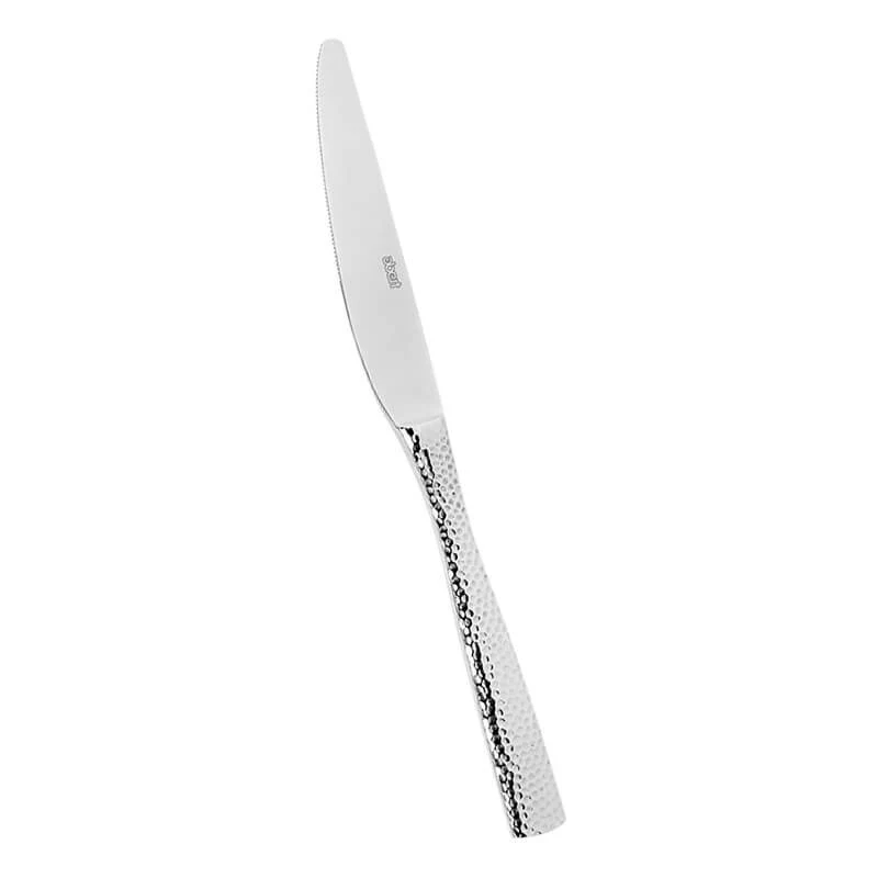 Rinascimento Coltello Tavola Martellato In Acciaio Inox - Set 12 Pz