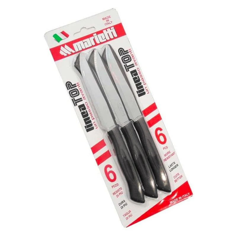 21 Cm - Top Coltello Bistecca In Acciaio Inox - Set 6 Pz