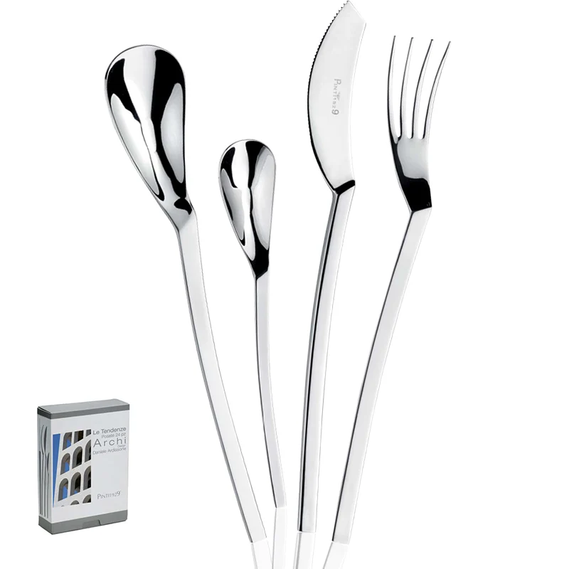 Archi Servizio Posate In Acciaio Inox - Set 24 Pz