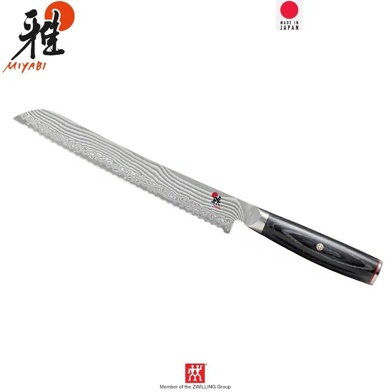24 cm - Miyabi 5000FCD Coltello Pane In Acciaio Inox - Plastica