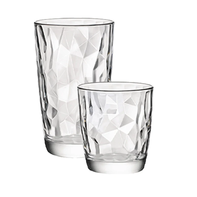 Diamond Bicchieri Acqua & Bibita in Vetro - Set 12 Pezzi
