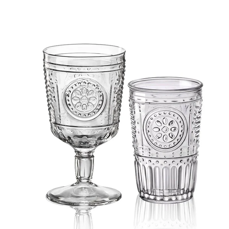 Romantic Set Calici & Bicchieri in Vetro - Set 12 Pezzi