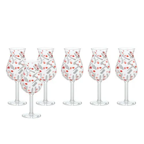 7 cl - Fantasia 2 Calice Liquore in Vetro Borosilicato - Set 6 Pezzi