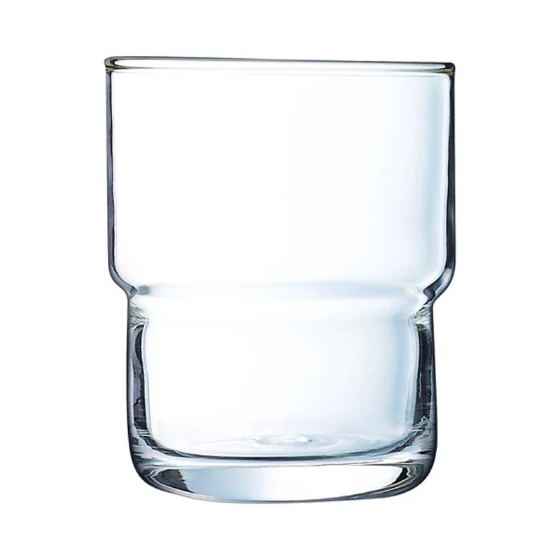 22 cl - LOG Bicchiere Bibita in Vetro - Set 6 Pezzi