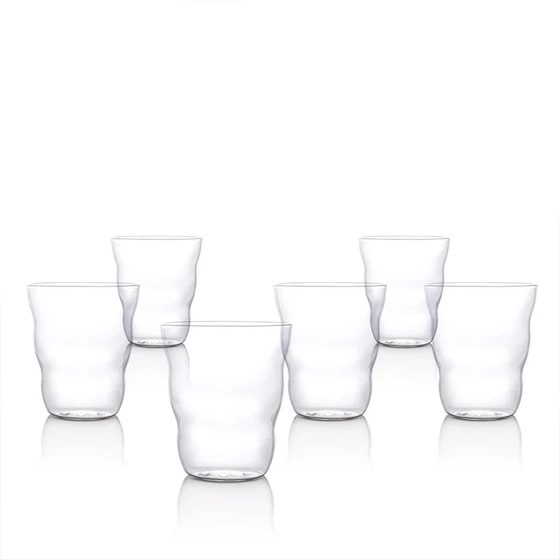 37 cl - Cloud Bicchiere Acqua in Vetro Borosilicato - Set 6 Pezzi