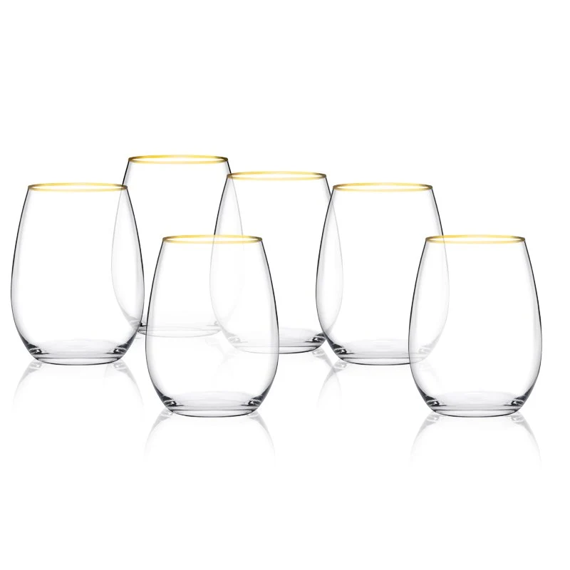 35 cl - Amber Bicchiere Vino Rosso in Vetro - Set 6 Pezzi