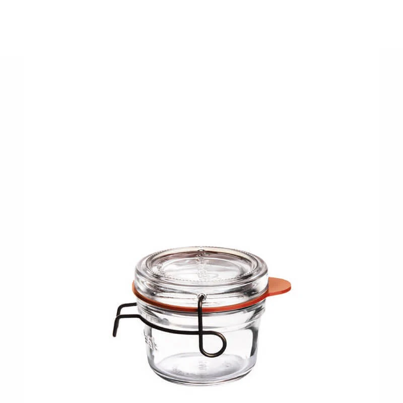 12.5 cl - Lock Eat Vasetto Ermetico in Vetro - Set 6 Pezzi
