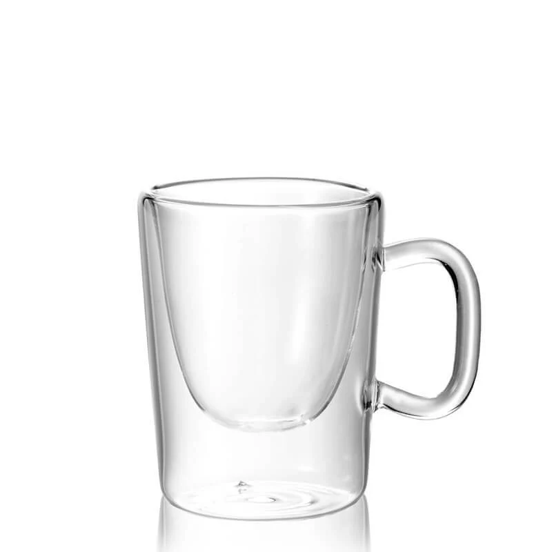 8.5 cl - Thermic Glass Tazzina Caffé Etiopia in Vetro Borosilicato - Set 2 Pezzi