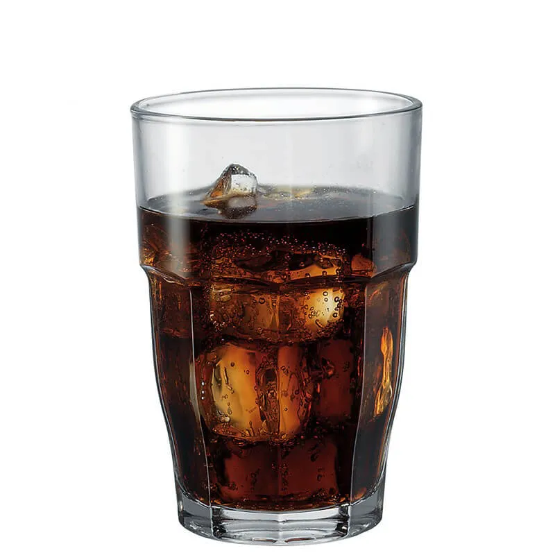 37 cl - Rock Bar Bicchiere Bibita in Vetro Temperato - Set 6 Pezzi