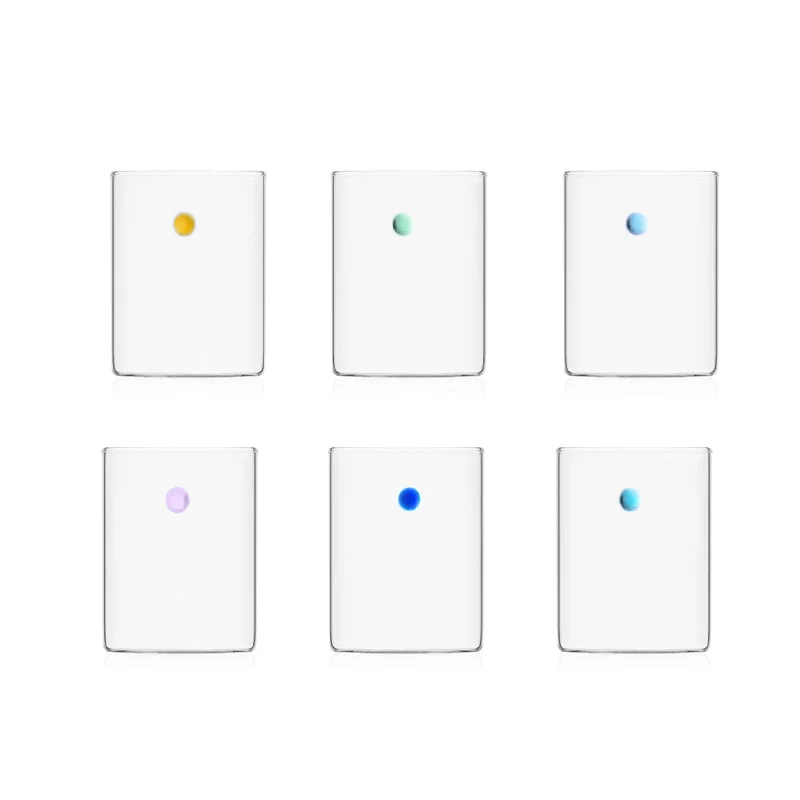 30 cl - Soleis Bicchiere Acqua Punto in Vetro Borosilicato - Set 6 Pezzi
