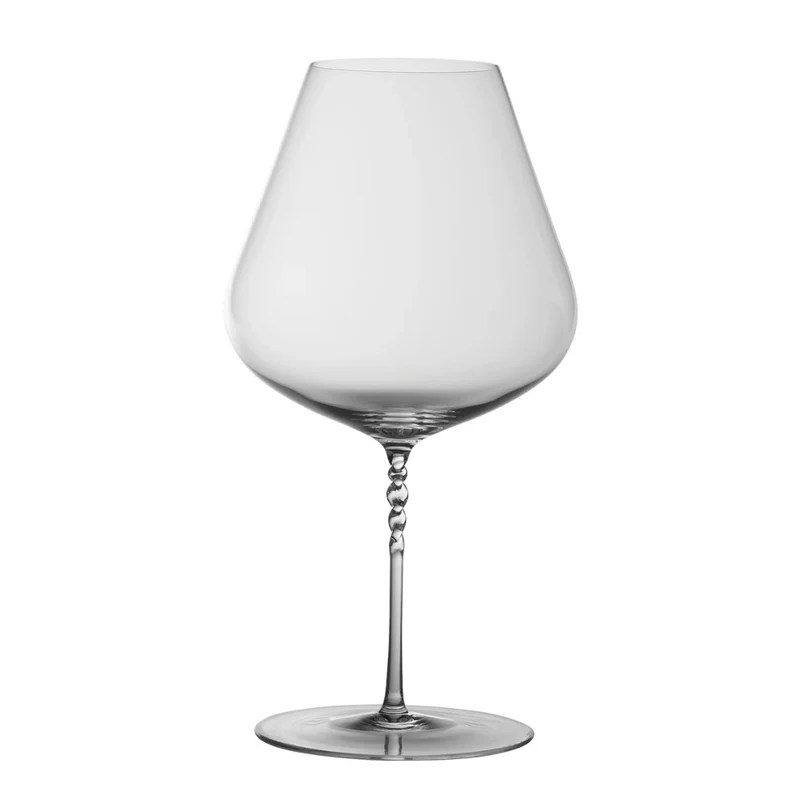 102 cl - Jcl Calice Vino Rosso Gambo a Spirale in Vetro - Set 2 Pezzi