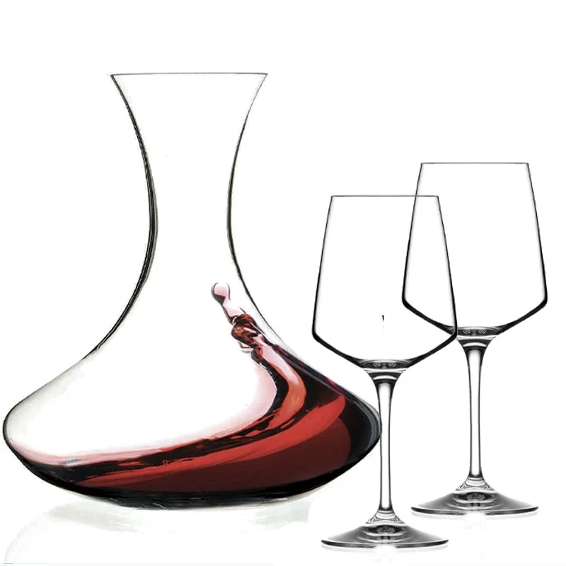Aria Set Calici e Decanter in Vetro - Set 3 Pezzi