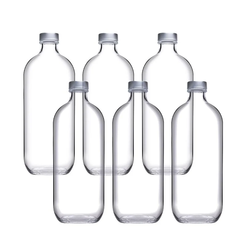 1.1 Litri - Iconic Bottiglia Acqua in Vetro - Set 6 Pezzi