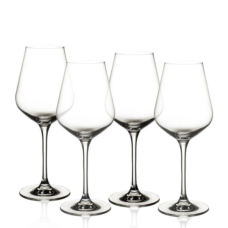 38 cl - La Divina Calice Vino Bianco in Vetro - Set 4 Pezzi