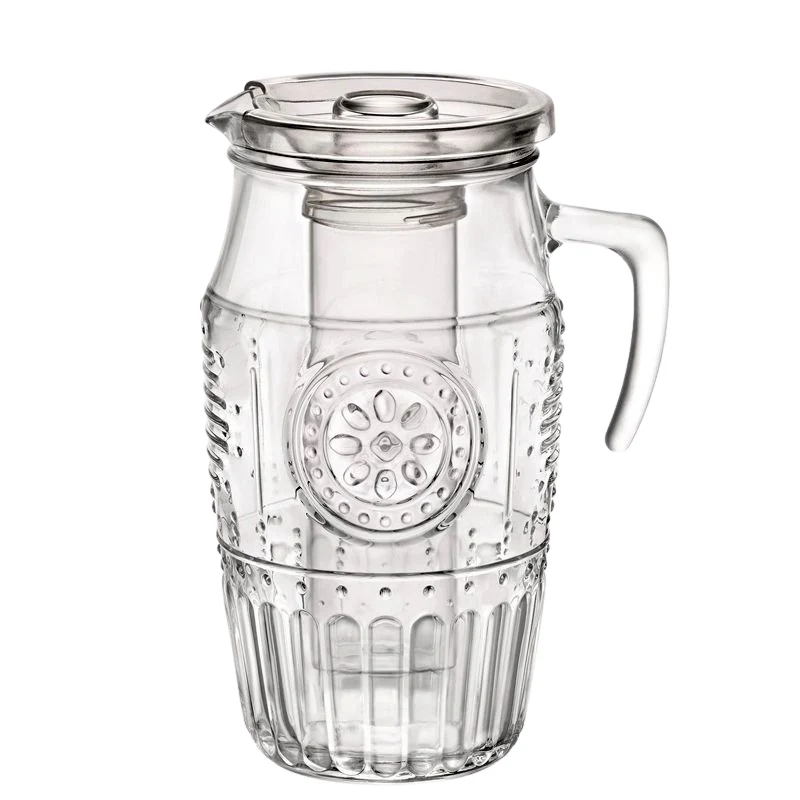 1,8 Litri - Romantic Caraffa in Vetro Con Tappo e Portaghiaccio