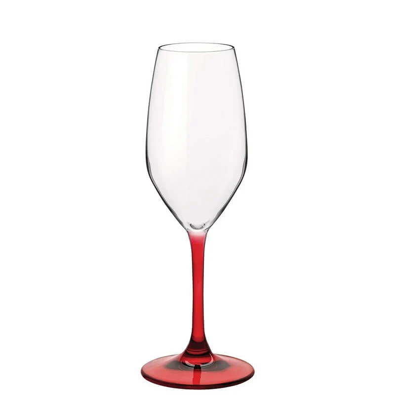 24 cl - Divino Calice Flute in Vetro - Set 4 Pezzi