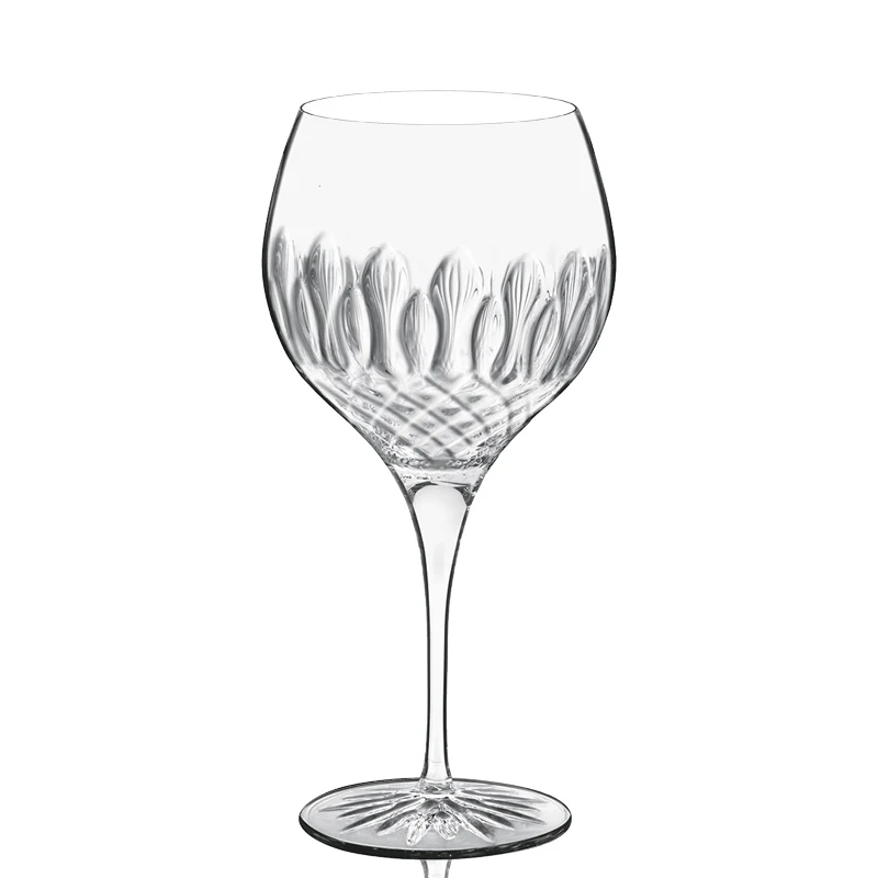65 cl - Diamante Calice Gin Tonic in Vetro - Set 4 Pezzi