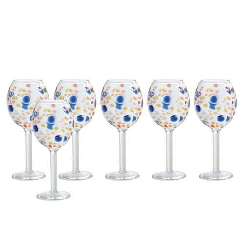 7 cl - Fantasia 4 Calice Liquore in Vetro Borosilicato - Set 6 Pezzi