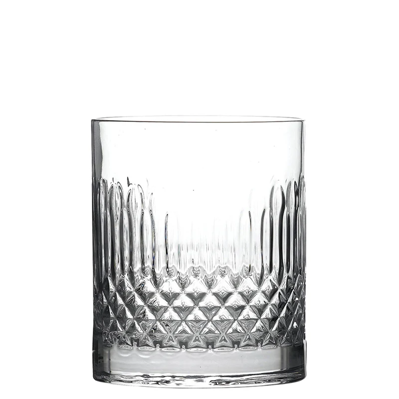 38 cl - Diamante Bicchiere Whisky in Vetro - Set 6 Pezzi