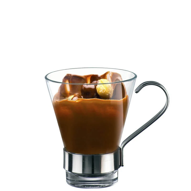 11 cl - Ypsilon Tazzina Caffé in Vetro Temperato - Set 3 Pezzi