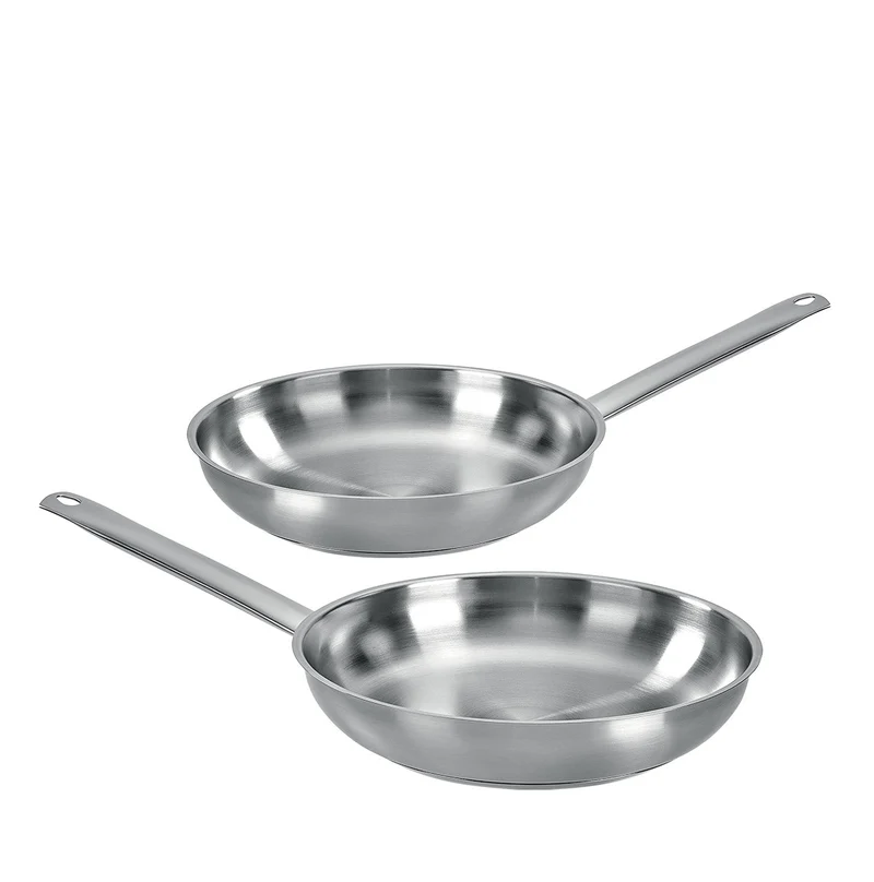 Set inox 2 pezzi - Padelle 24 cm + 28 cm