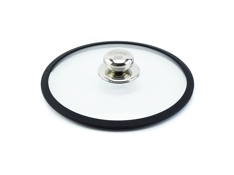 CASTEY Deckel 22 cm Glasdeckel mit Silikonring hitzebeständig bis 220°C ofenfest