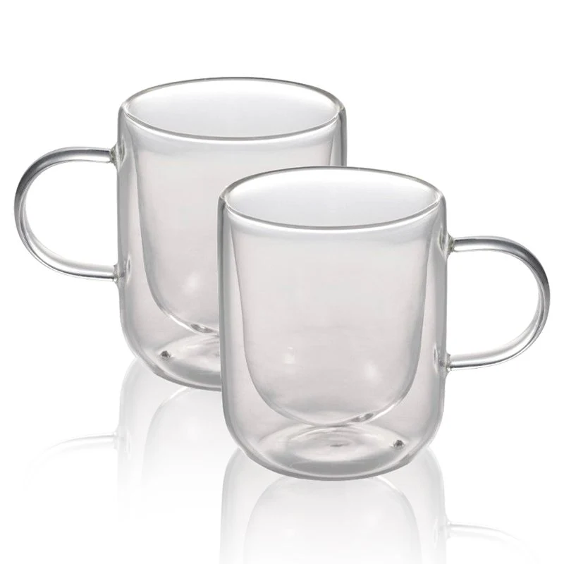 27 cl - Mug in Vetro Borosilicato - Set 2 Pezzi