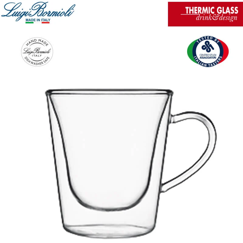12 cl - Thermic Glass Tazzina Caffé in Vetro Borosilicato - Set 2 Pezzi