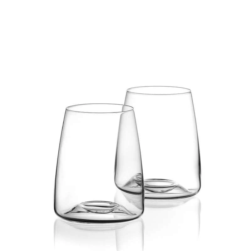25 cl - Vision Side Bicchiere Vino in Vetro Borosilicato - Set 2 Pezzi
