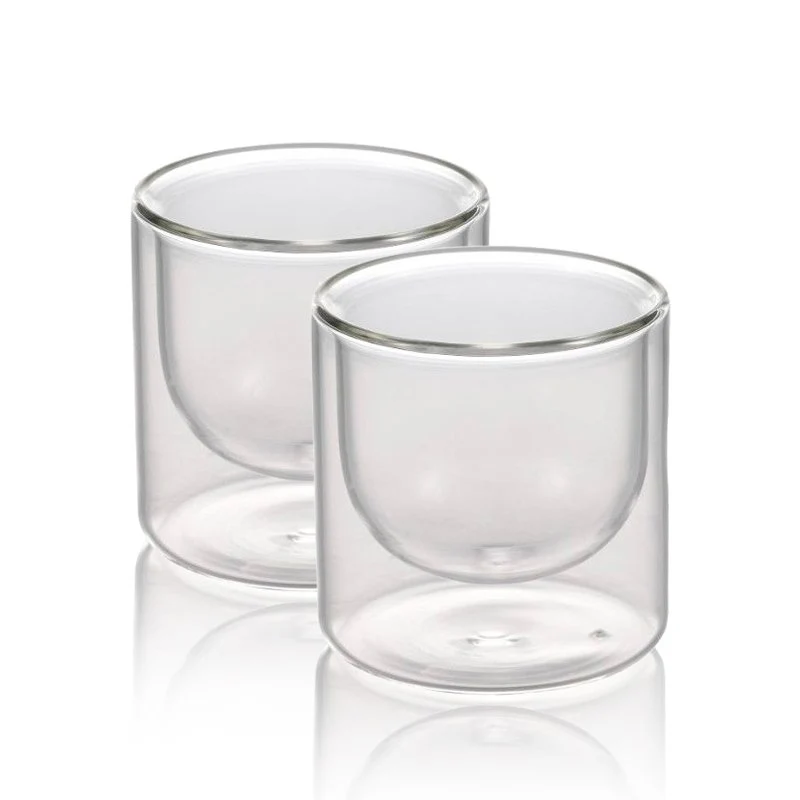 19 cl - Bicchierino Caffé Doppia Parete in Vetro Borosilicato - Set 2 Pezzi