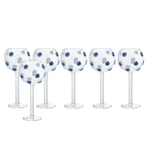 7 cl - Fantasia 3 Calice Liquore in Vetro Borosilicato - Set 6 Pezzi