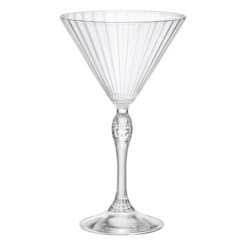 25 cl - America 20s Bicchiere Martini in Vetro - Set 6 Pezzi