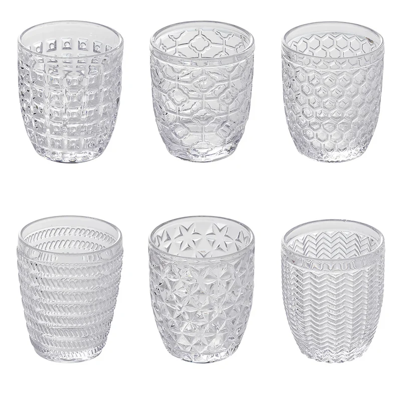 28 cl - Mexico Bicchiere Acqua in Vetro - Set 6 Pezzi
