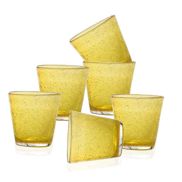 30 cl - Bollicine Bicchiere Acqua in Vetro - Set 6 Pezzi