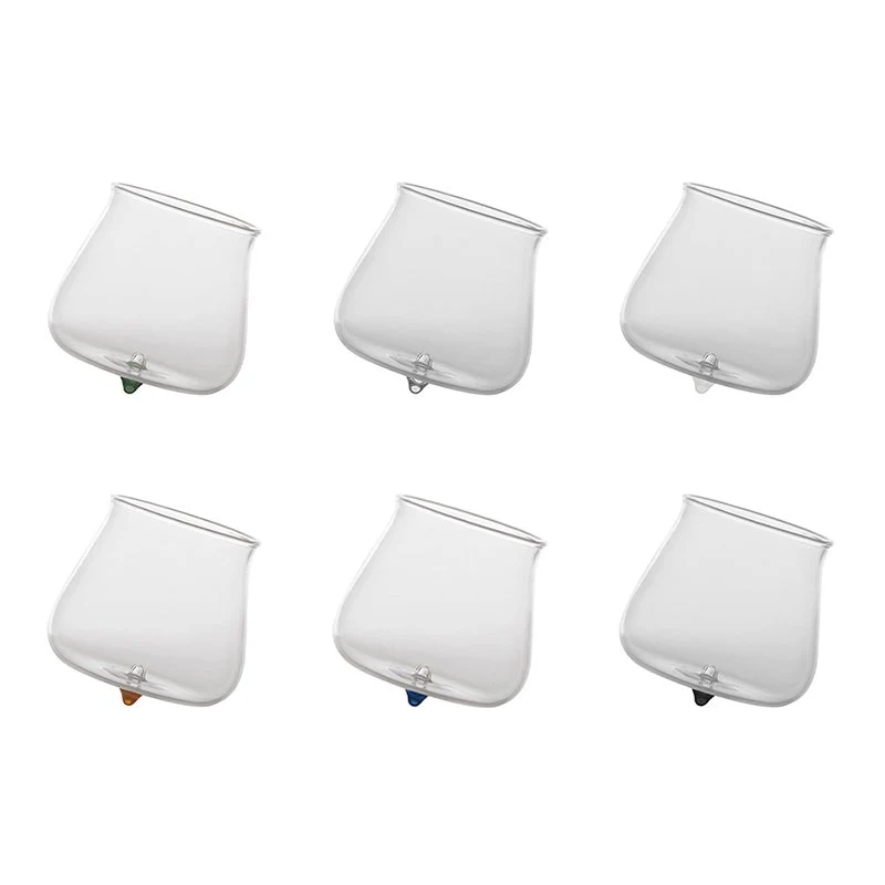 40 cl - Pirolo Bicchiere Acqua Punta in Vetro Borosilicato - Set 6 Pezzi