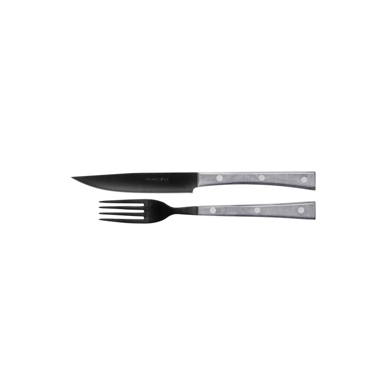 Set forchetta e coltello affilato 13 cm
