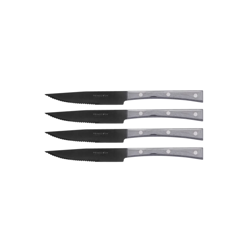 Set 4 coltelli bistecca seghettato 13 cm