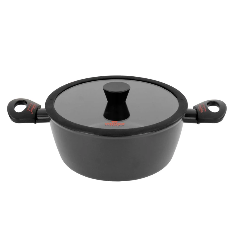 VITRINOR Stahl-Emaille Topf Antihaft CHEF COLLECTION 24 cm 4,4L