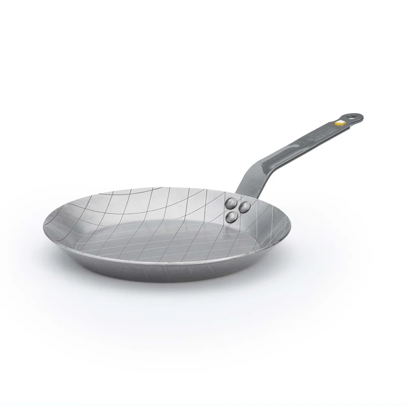 DE BUYER Steakpfanne MINERAL B 24 cm Eisenpfanne mit Rautenprägung