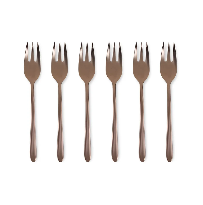 Malachite bronzo lucido- set 6 forchette dolce