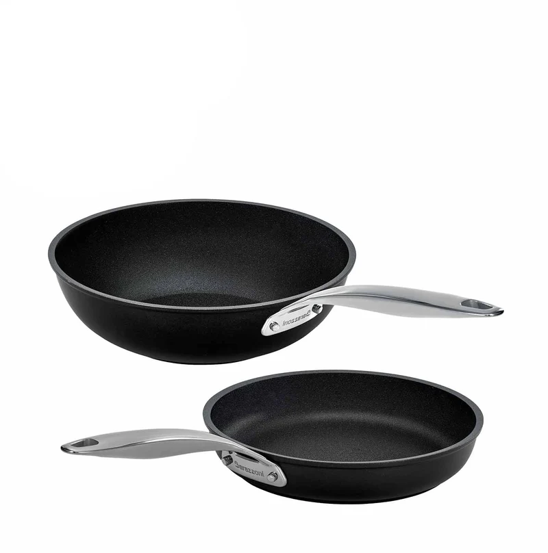 Set antiaderente 2 pezzi - Padella 24 cm + Wok 28 cm