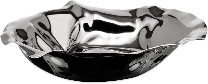 Alessi "Sarrià" 90084 cestino rotondo in acciaio inossidabile 18/10 lucido